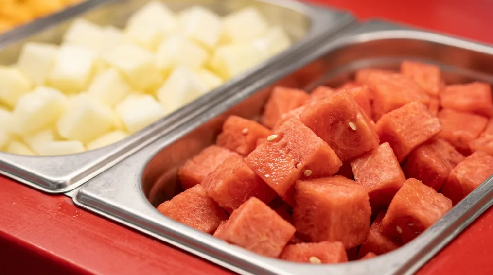 Fruta cortada Bollo para hostelería